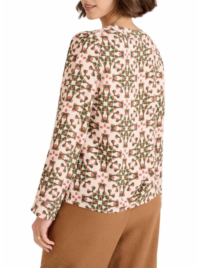Camicia Naf Naf a rombi multicolore per donna