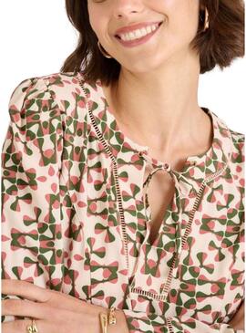 Camicia Naf Naf a rombi multicolore per donna