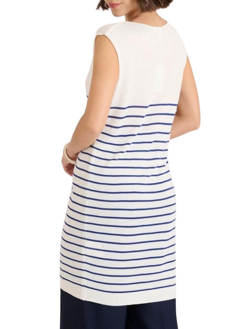 Gilet lungo Naf Naf a righe da marinaio per donna