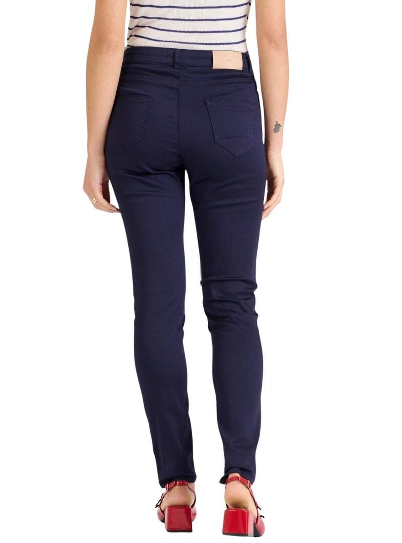 Pantaloni aderenti blu scuro Naf Naf per donna.