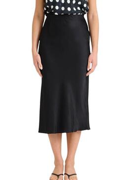 Gonna Naf Naf in raso nero per donna