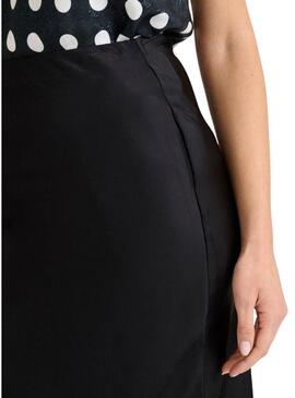 Gonna Naf Naf in raso nero per donna