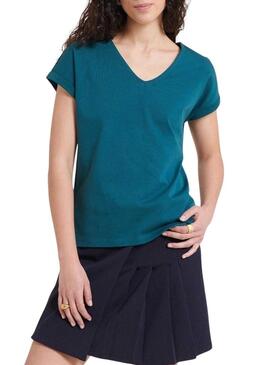 Maglietta Naf Naf Sacha verde per donna.