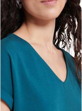 Maglietta Naf Naf Sacha verde per donna.
