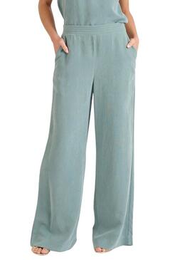 Pantaloni Naf Naf Gala verde turchese per donna