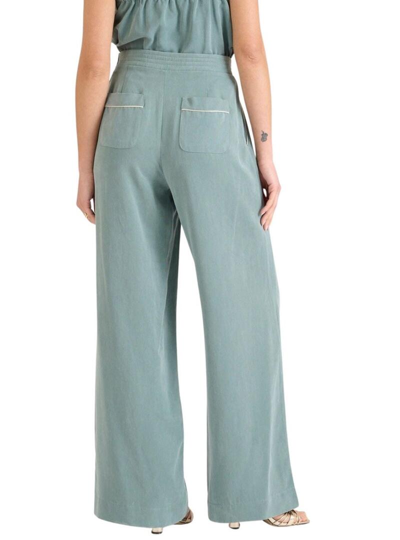 Pantaloni Naf Naf Gala verde turchese per donna