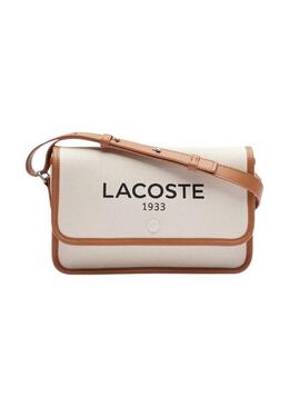 Borsa Lacoste Jacquard Heritage beige per donna