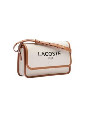 Borsa Lacoste Jacquard Heritage beige per donna