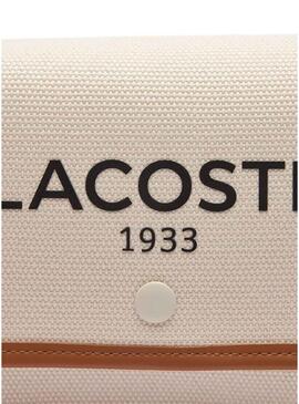 Borsa Lacoste Jacquard Heritage beige per donna