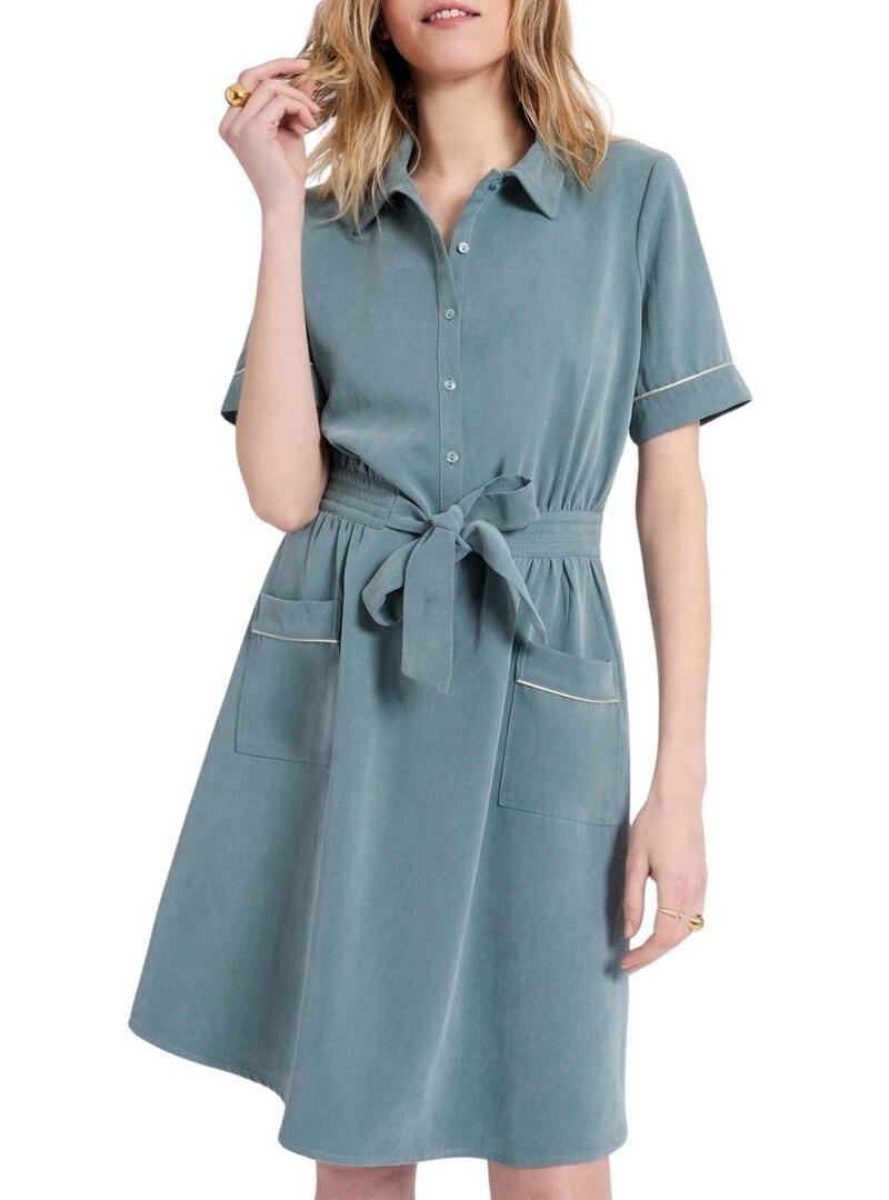 Abito corto Naf Naf sabbia verde per donna