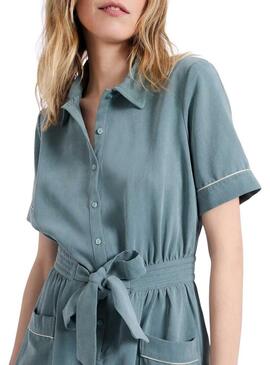 Abito corto Naf Naf sabbia verde per donna