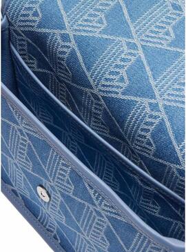 Borsa Lacoste Jacquard Heritage denim per donna