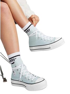 Sneaker Converse Chuck Taylor All Star platform blu turchese