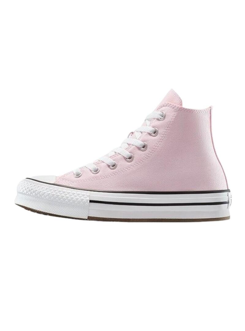 Sneakers Converse Chuck Taylor All Star piattaforma rosa.