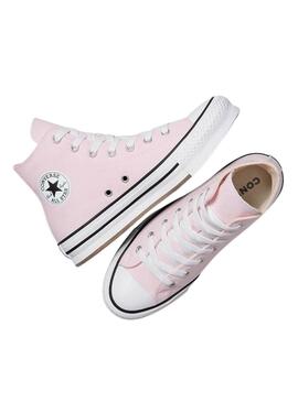 Sneakers Converse Chuck Taylor All Star piattaforma rosa.