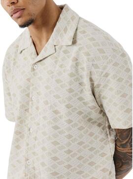 Camicia Project x Paris in tessuto testurizzato per uomo beige