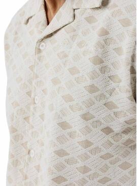 Camicia Project x Paris in tessuto testurizzato per uomo beige