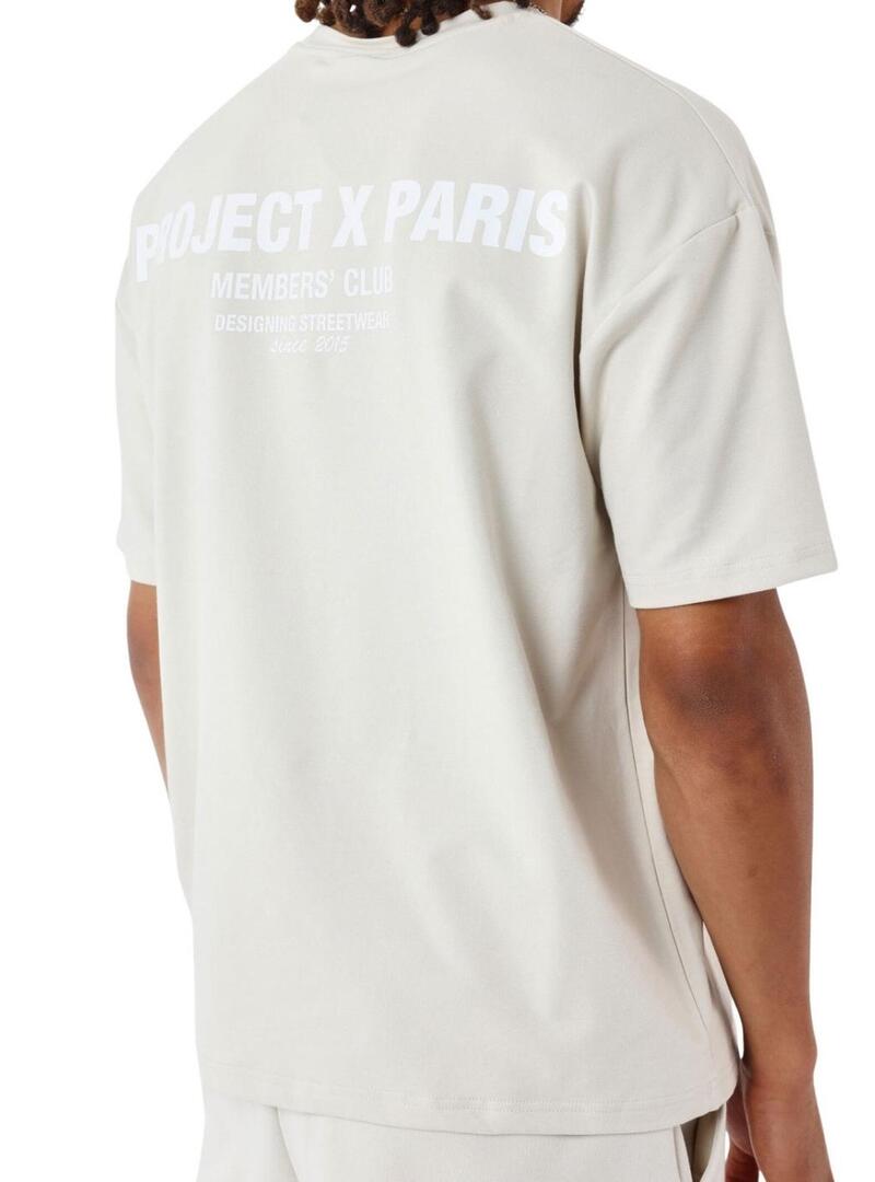 Maglietta Project x Paris Club Members beige per uomo.