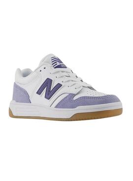 Scarpe New Balance PSB480 bianche e malva per bambini