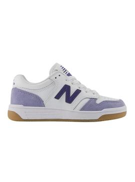 Scarpe New Balance PSB480 bianche e malva per bambini