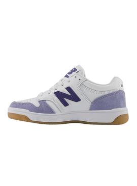 Scarpe New Balance PSB480 bianche e malva per bambini
