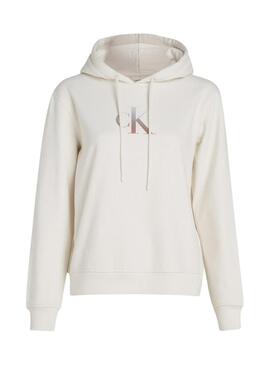 Felpa Calvin Klein Jeans Gradient beige per donna