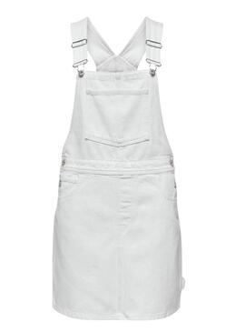 Abito salopette Only Linn bianco  per donna