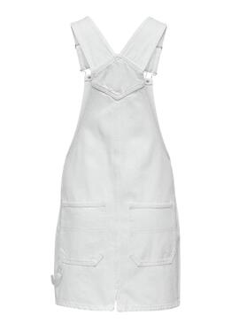 Abito salopette Only Linn bianco  per donna