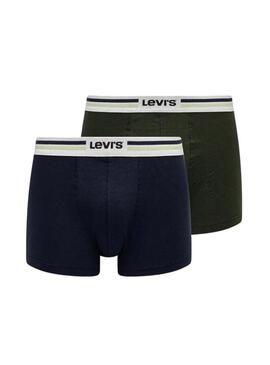 Pack Boxers Levis   Sport Logo blu e grigie per uomo