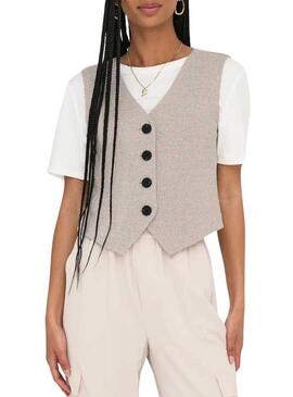 Gilet Only Jayla beige per donna