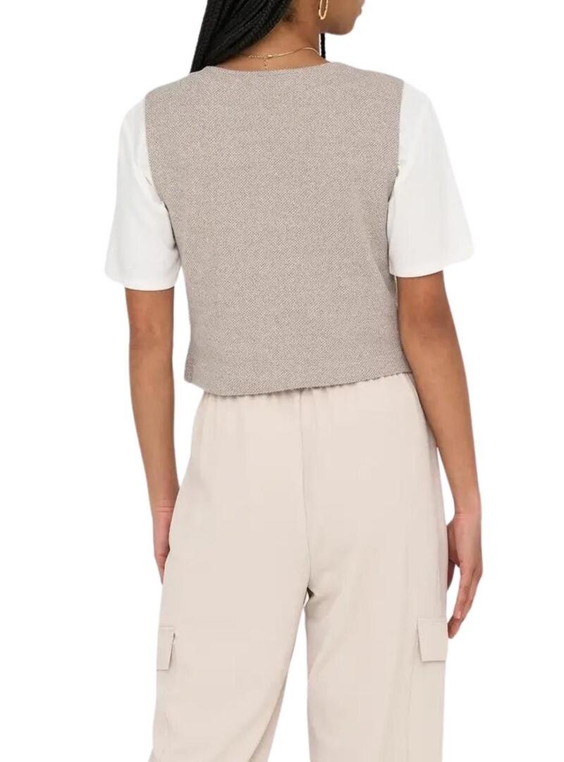 Gilet Only Jayla beige per donna
