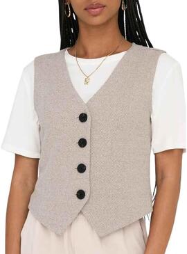 Gilet Only Jayla beige per donna