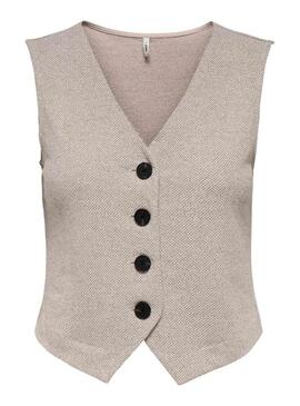 Gilet Only Jayla beige per donna