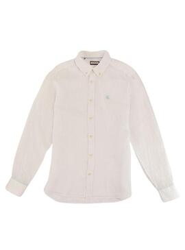 Camicia El Ganso  bianca in lino per uomo