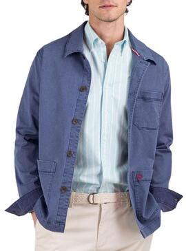 Camicia sovrapposta El Ganso Garment blu navy per uomo