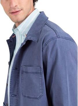 Camicia sovrapposta El Ganso Garment blu navy per uomo
