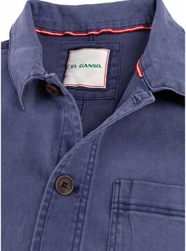 Camicia sovrapposta El Ganso Garment blu navy per uomo