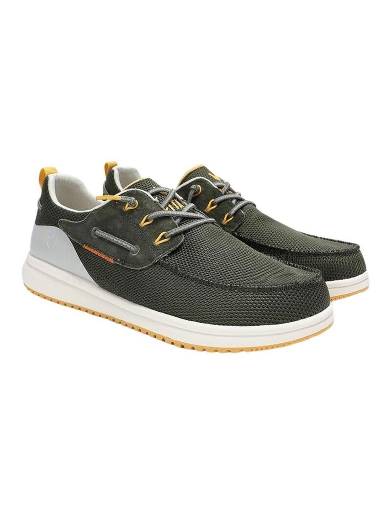 Scarpe da barca Walkin Pitas Bay verdi per uomo