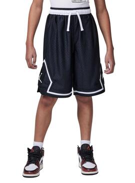 Bermuda Jordan Diamond nero e bianco per bambino.