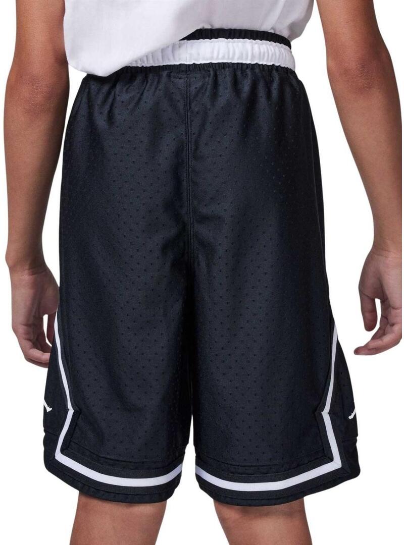 Bermuda Jordan Diamond nero e bianco per bambino.