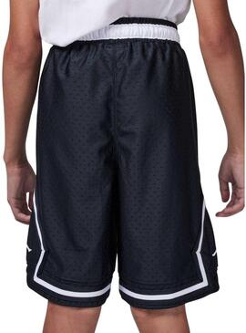 Bermuda Jordan Diamond nero e bianco per bambino.