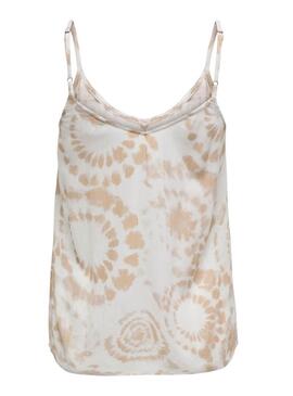 Top Only Chiara tinta unita beige per donna