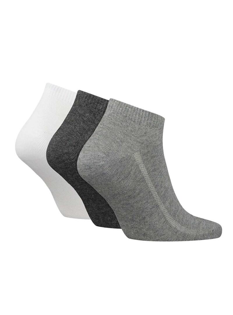 Pacchetto di calzini Levis Low Cut grigi per uomo e donna