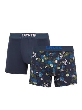  Confezione di boxer Levis Flower blu navy da  uomo 