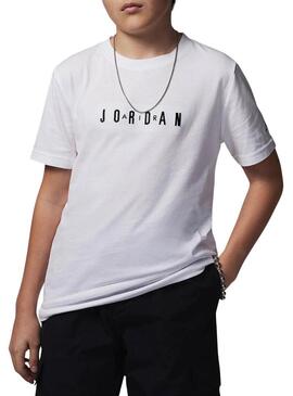 Maglietta Jordan Nike Woldmark bianca per bambino.
