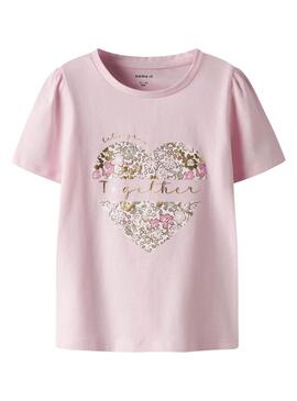 Maglietta Name It Hnanna rosa per bambina