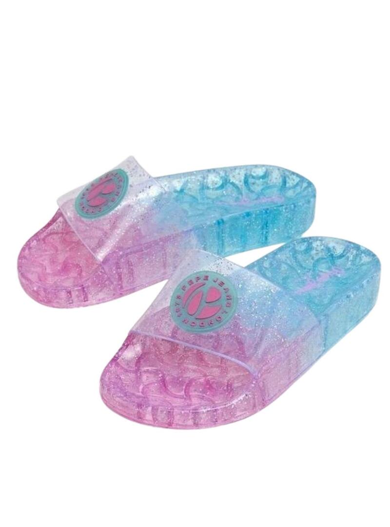 Ciabatte Pepe Jeans Wave Glam glitter per ragazze