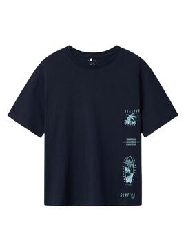 Maglietta Name It Irlan blu navy per bambino.