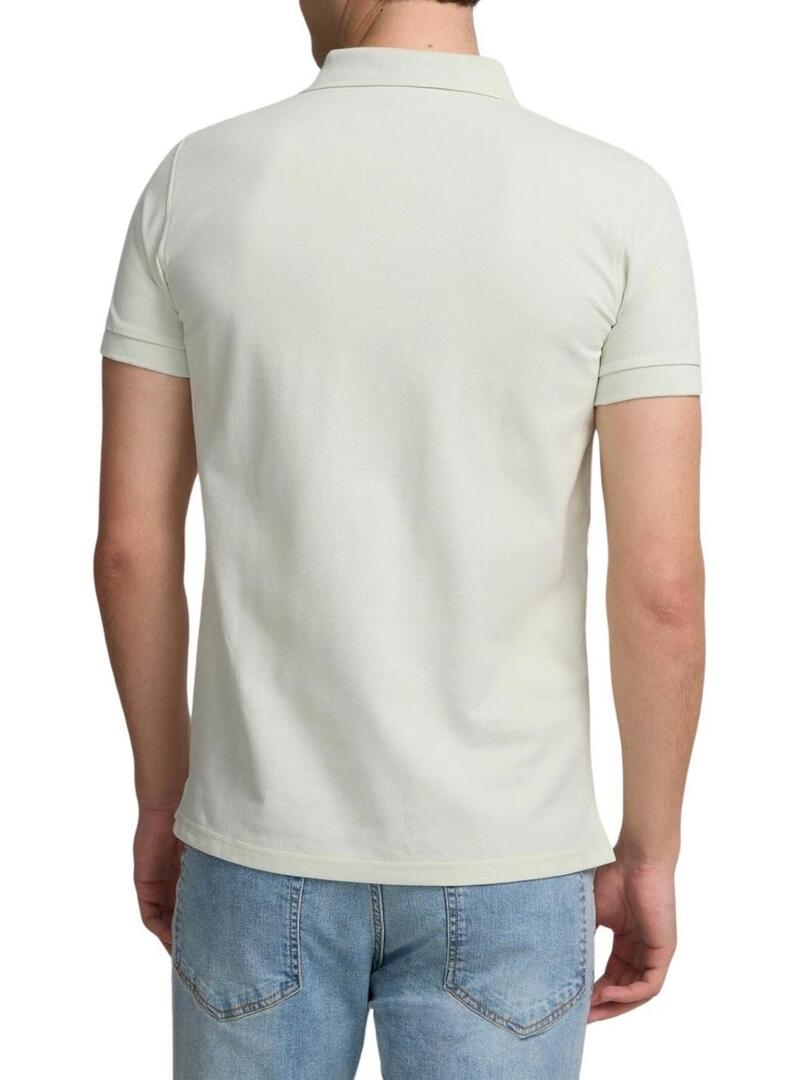 Polo Silbon Classico liscio verde per uomo
