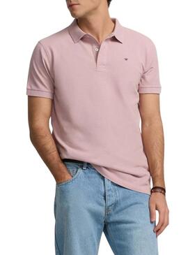 Polo Silbon Classico liscio rosa per uomo